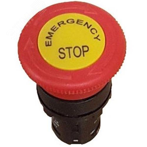 Изображение товара Аварийная кнопка грибок 40мм с фиксацией и возвратом EMAS MB200EE