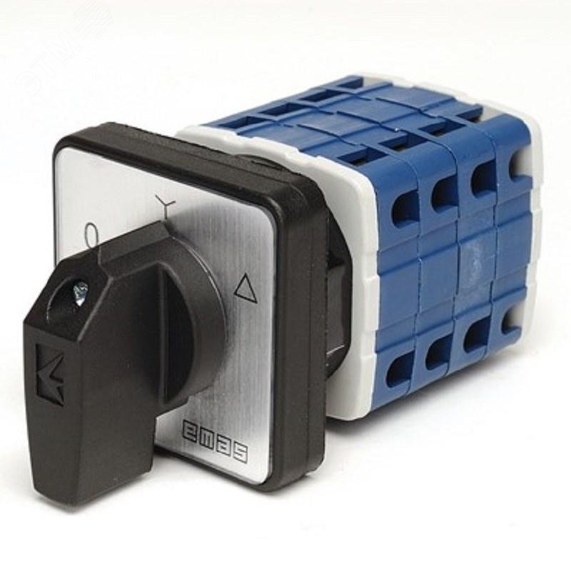 Изображение товара "Переключатель ""Звезда-треугольник"" 25А, 3 полюса, рамка 48х48 мм, 400В AC, IP54" (шт)