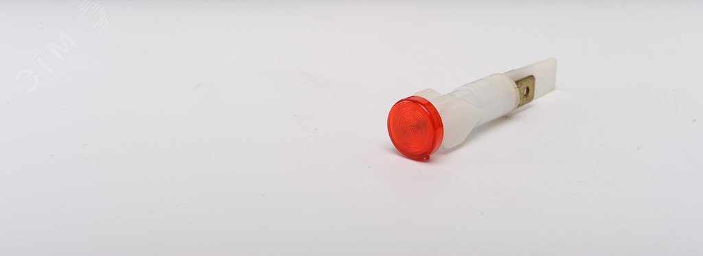 Изображение товара Сигнальная арматура 10мм, красный цвет, лампа накаливания, с клеммами, 230В AC (шт)