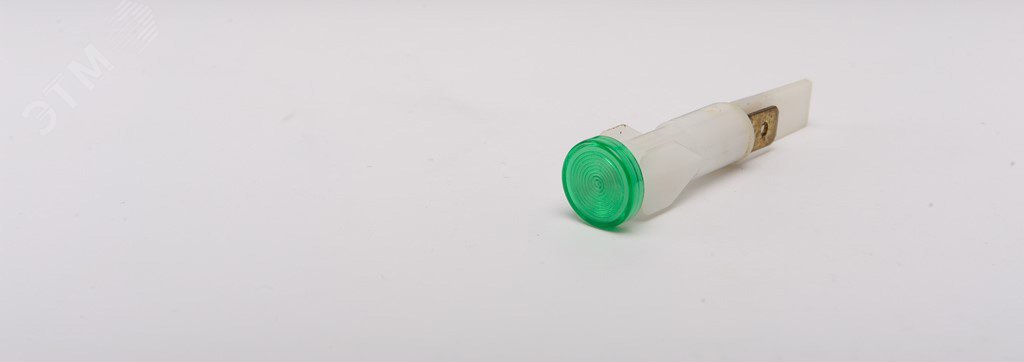 Изображение товара Сигнальная арматура 10мм, зелёный цвет, лампа накаливания, с клеммами, 230В AC (шт)