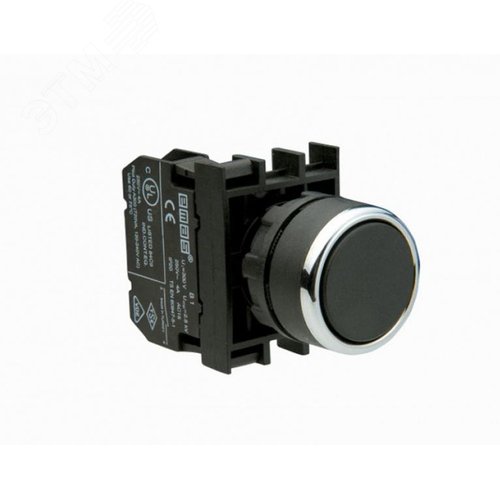 Изображение товара Кнопка 1НО, чёрный цвет, серия B,250В AC, 4А, IP50 (шт)