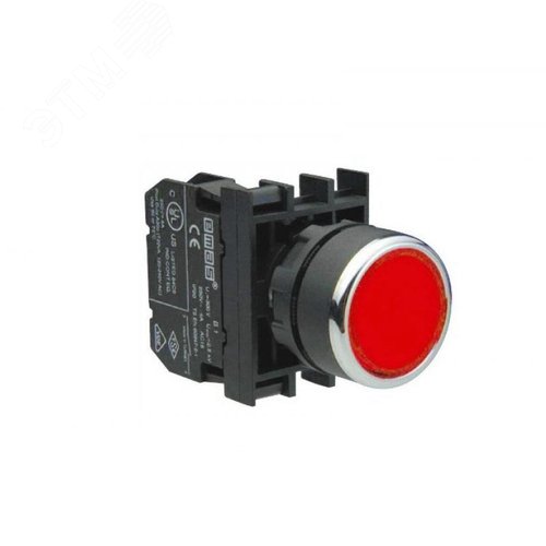 Изображение товара Кнопка 1НО+1НЗ, красный цвет, серия B 250В AC, 4А,IP50 (шт)