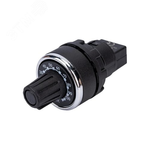 Изображение товара Потенциометр однооборотный сопротивление 1 кОМ металлокерамика, cерия B 250В AC, 4А, IP65 (шт)