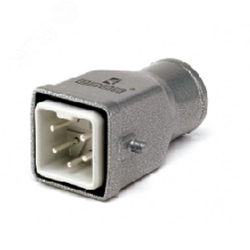 Изображение товара Кожух со штепселем металлический, 5 полюсов, 10A, верхний ввод PG 11, IP65 (шт)