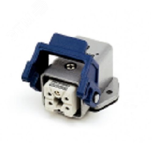 Изображение товара Угловой кожух с гнездом металлический, 5 полюсов, 10A, нижний ввод (PG 11), IP65 (шт)