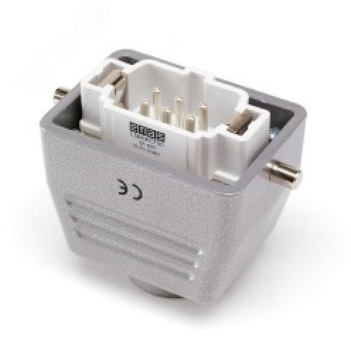 Изображение товара Кожух со штепселем металлический, 6 полюсов, 16А, верхний ввод PG 16, IP65 (шт)