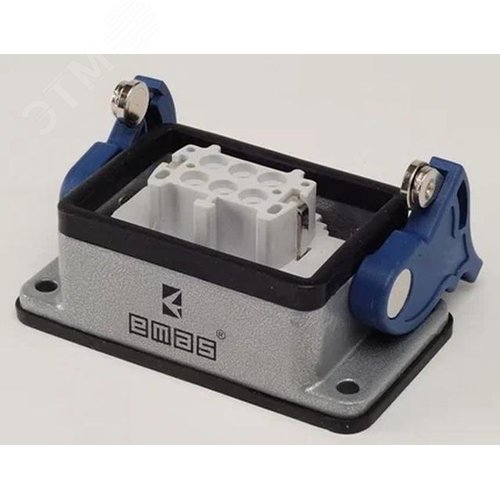 Изображение товара Кожух с гнездом металлический, 6 полюсов, 16А, нижний ввод, IP65 (шт)