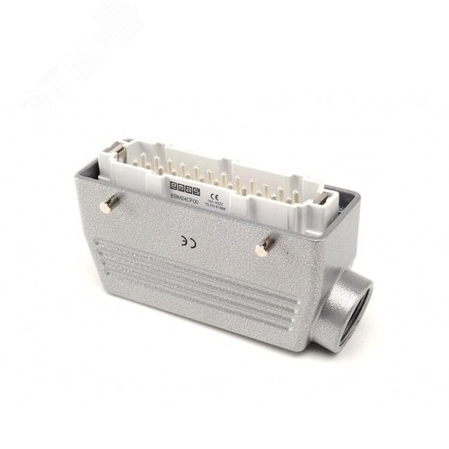 Изображение товара Кожух со штепселем металлический, 24 полюса, 16А, боковой ввод PG 21, IP65 (шт)