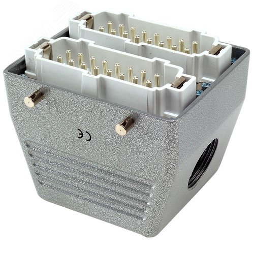 Изображение товара Кожух со штепселем металлический, 32 полюса, 16А, боковой ввод PG 21, IP65 (шт)