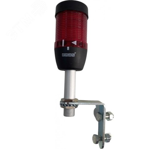 Изображение товара Колонна сигнальная 50 мм, одноцветная (красный цвет), светодиод LED, алюм. патрубок 100 мм с настенным креплением, 24В AC/DC, IP40 (шт)