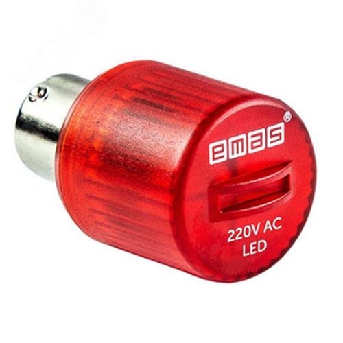 Изображение товара Светодиод LED, цоколь BA15S, для сигнальных колонн серии IK, красный цвет (шт)