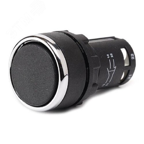 Изображение товара Кнопка моноблочная (1НО+1НЗ) чёрный цвет серия MB (240В 03А) IP50 (шт)