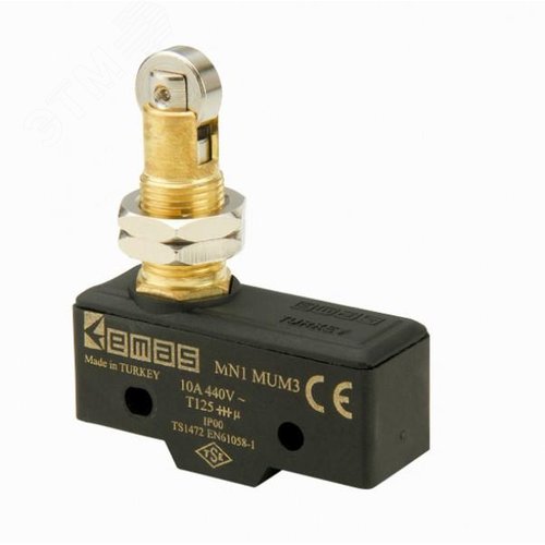 Изображение товара Мини-выключатель, привод роликовый плунжер (1ПК), пластиковый корпус (250В AC, 10А) (шт)