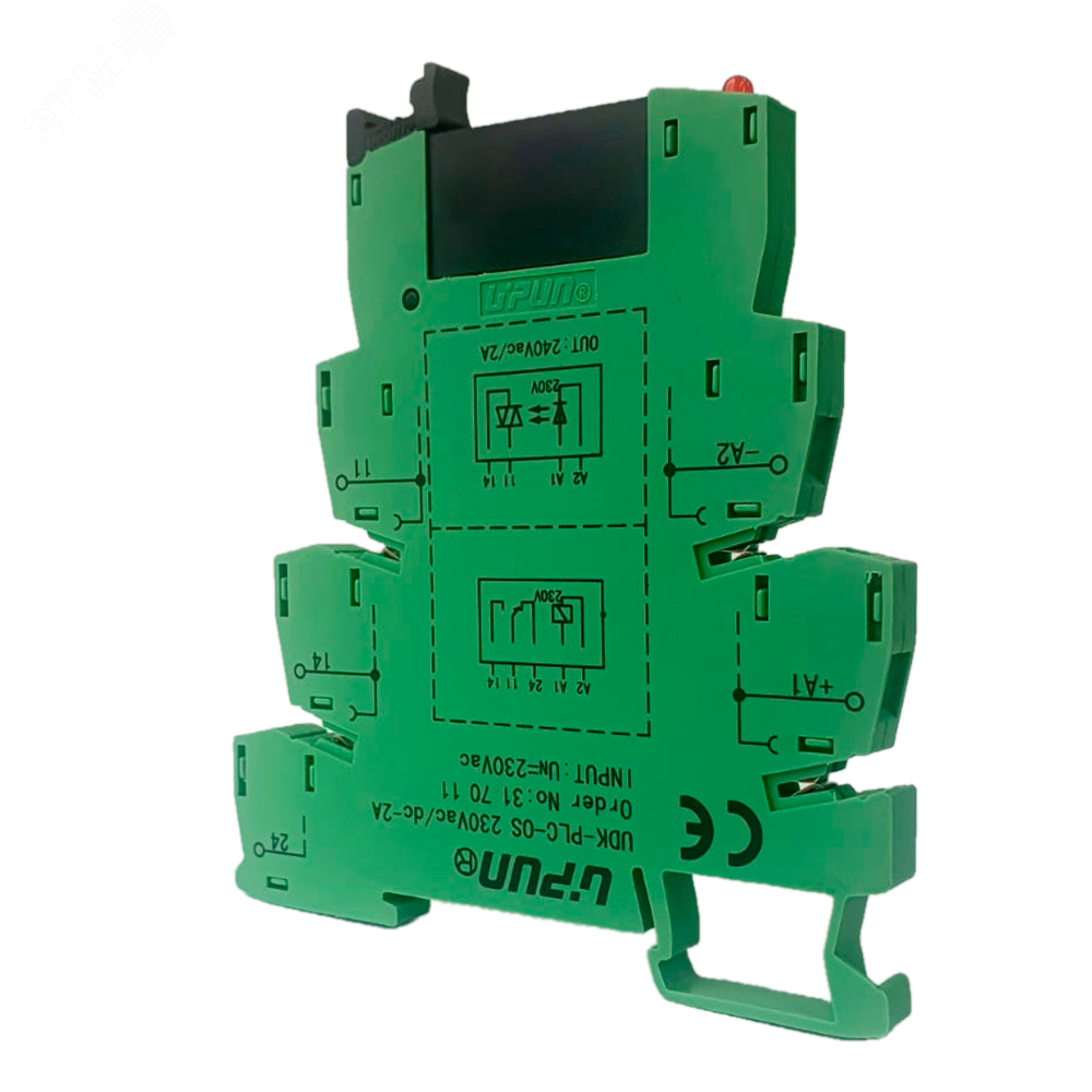 Изображение товара Модуль релейный UPUN UDK-PLC-OS230Vac/dc 2A электромеханическое и твердотельное
