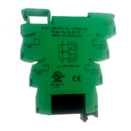 Изображение товара Модуль релейный UDK-PLC-RII 230Vac/dc (шт)