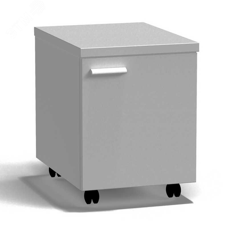 Изображение товара Тумба лабораторная подкатная, дверь правая, 400х540х530мм, низкая, серый металл - СТАЛЬ (шт)