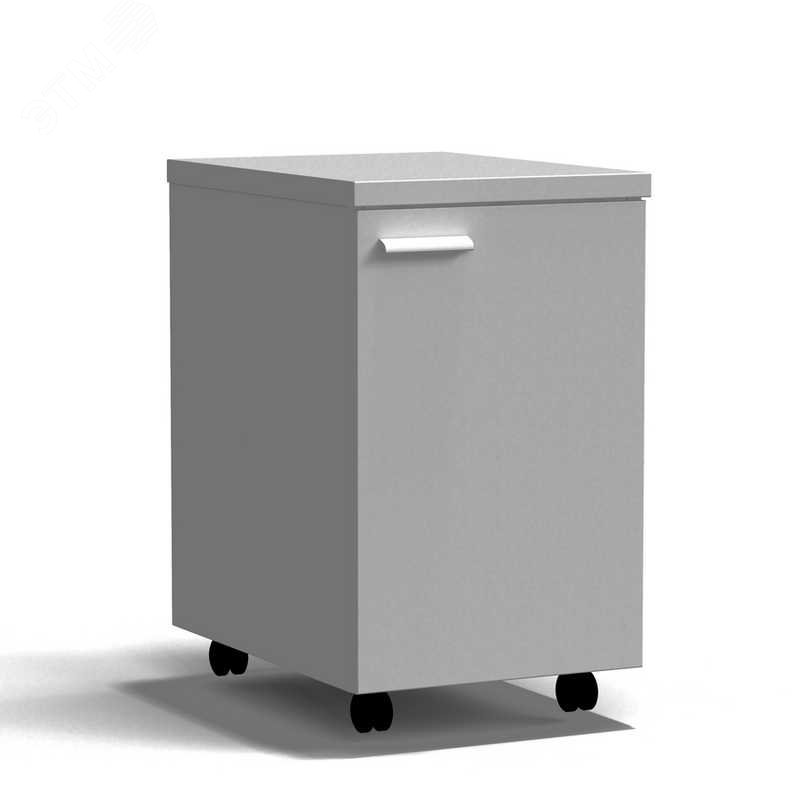 Изображение товара Тумба лабораторная подкатная, дверь правая, 400х540х670мм, средняя, серый металл - СТАЛЬ (шт)