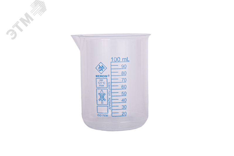 Изображение товара Стакан низкий со шкалой 100 мл, ПП (шт)