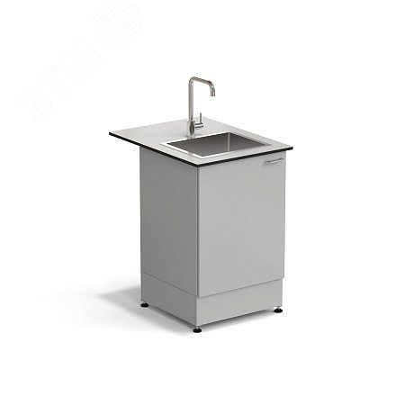 Изображение товара Лабораторный стол-мойка ЭКРОС 600х800х900 мм с нержавеющей чашей LABGRADE