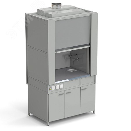 Изображение товара Лабораторный вытяжной шкаф из стеклопластика с водой и электрикой 1200х820х2240 мм