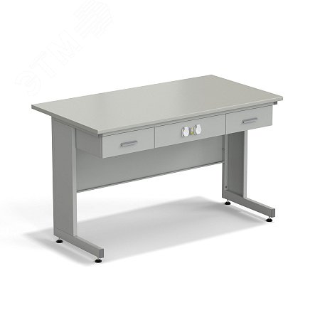 Изображение товара Лабораторный стол с ящиками и электрикой ЭКРОС 1500x800x900 мм серый ламинированный Изображение товара Лабораторный стол с ящиками и электрикой ЭКРОС 1500x800x900 мм серый ламинированный
