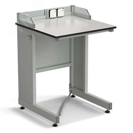 Изображение товара Лабораторный ученический стол 600х600х840 с бортиком и розетками