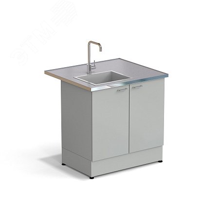 Изображение товара Лабораторный стол-мойка ЭКРОС 900х800х900 мм с стеклопластиковой чашей