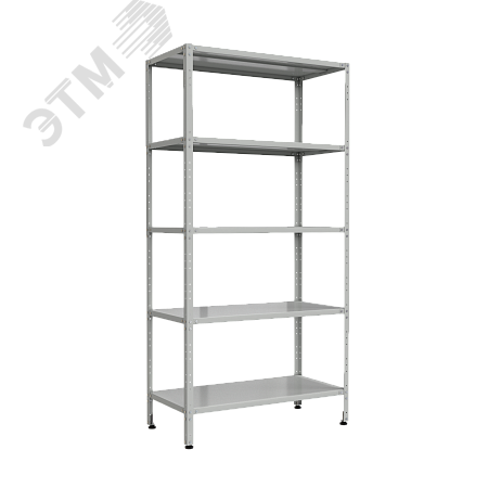 Изображение товара Лабораторный универсальный стеллаж 5 полок 1000х500х2000 мм металл серый Изображение товара Лабораторный универсальный стеллаж 5 полок 1000х500х2000 мм металл серый