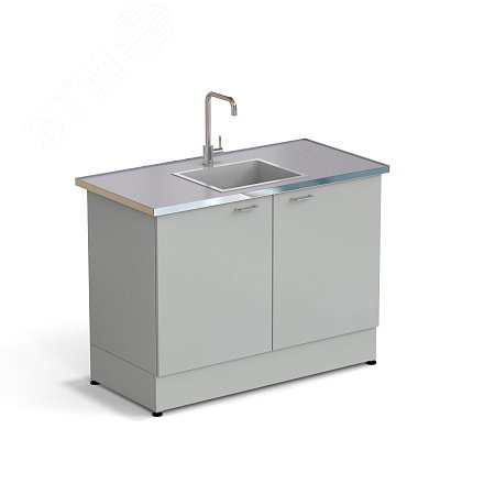 Изображение товара Лабораторный стол-мойка ЭКРОС 1200х600х900 мм монолитный керамогранит