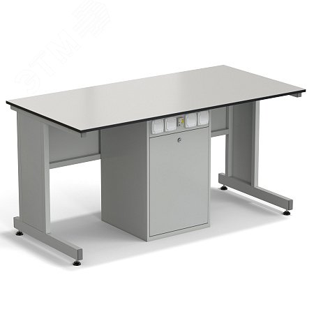 Изображение товара Лабораторный учебный стол с электрикой и сервисной стойкой 1500х750х760