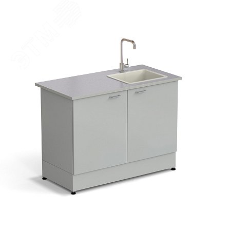 Изображение товара Лабораторный стол-мойка ЭКРОС 1200х600х900 мм с полипропиленовой чашей справа