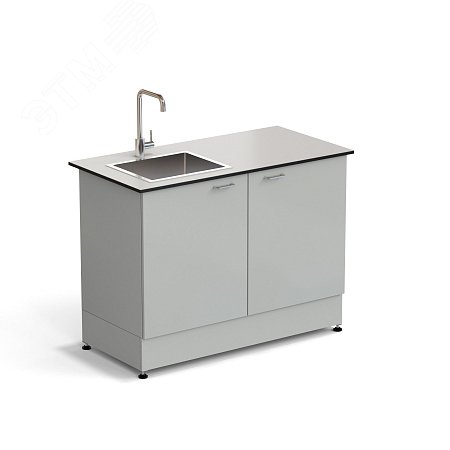 Изображение товара Лабораторный стол-мойка ЭКРОС 1200х600х900 мм нержавеющая сталь