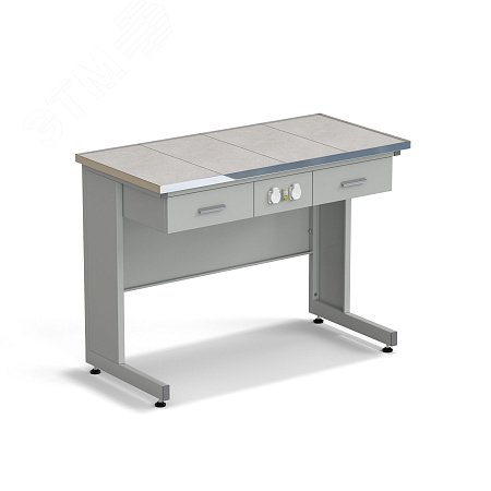 Изображение товара Лабораторный стол с ящиками и электрикой 1200х600х900 мм Керамика Изображение товара Лабораторный стол с ящиками и электрикой 1200х600х900 мм Керамика