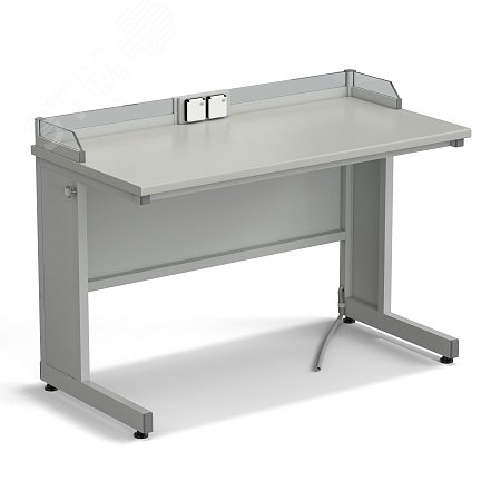 Изображение товара Учебный лабораторный стол с розетками 1200x600x840 серый ламинат