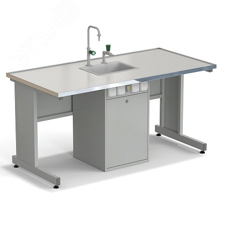 Изображение товара Лабораторный ученический стол с электрикой и подводом воды LABGRADE LG-лайт 1515х750х760