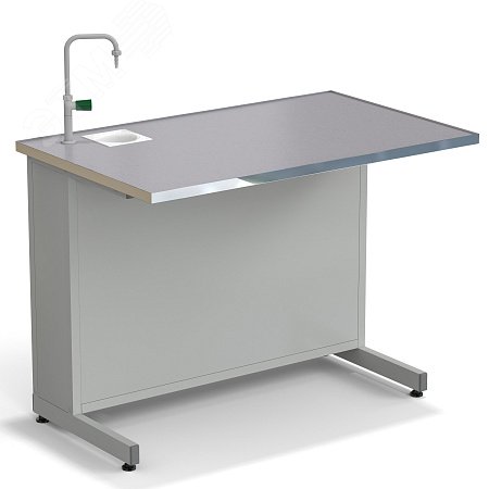 Изображение товара Лабораторный демонстрационный стол с подводом воды 1212х750х900 из монолитного керамогранита
