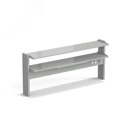 Изображение товара Лабораторный стеллаж ЭКРОС пристенный двухполочный 1500mm