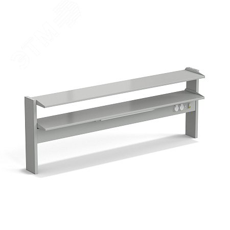 Изображение товара Лабораторный пристенный стеллаж ЭКРОС с двумя полками на 1800 мм