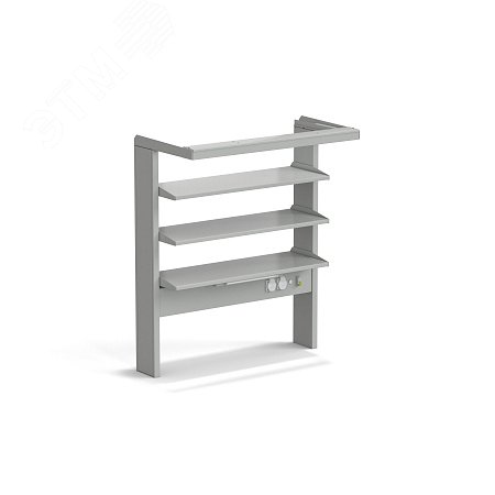 Изображение товара Лабораторный стеллаж ЭКРОС с тремя полками и светильником 900 мм