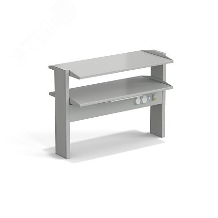 Изображение товара Лабораторный островной стеллаж ЭКРОС на 900 с двумя полками