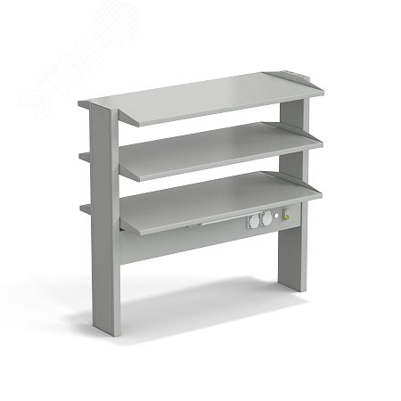 Изображение товара Лабораторный стеллаж островной на 900 с тремя полками Экросхим