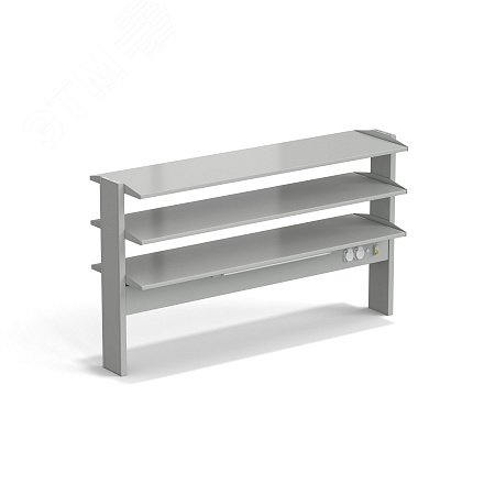 Изображение товара Лабораторный островной стеллаж ЭКРОС 1500 с тремя полками Россия