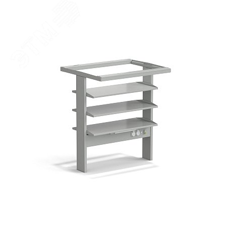 Изображение товара Лабораторный островной стеллаж ЭКРОС 900 мм с полками и светильником