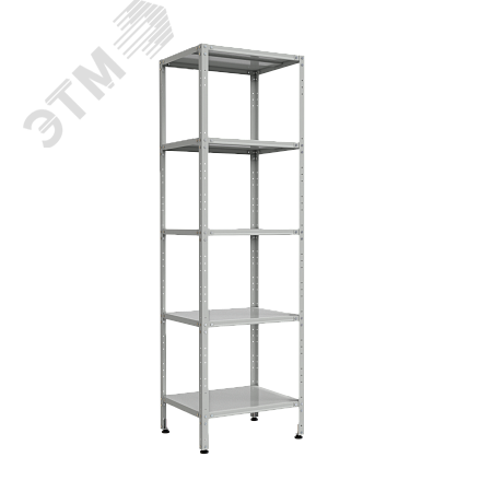 Изображение товара Лабораторный стеллаж универсальный 5 полок 600*500*2000 мм на винтовых опорах