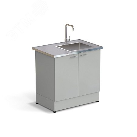 Изображение товара Лабораторный стол-мойка ЭКРОС 900х600х900 мм с чашей из нержавеющей стали