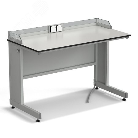 Изображение товара Учебный лабораторный стол с бортиком и розетками 1200х600х840 LABGRADE