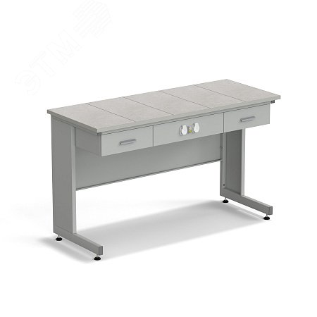 Изображение товара Лабораторный стол с ящиками и электрикой ЭКРОС 1500х600х900 мм керамика ПВХ