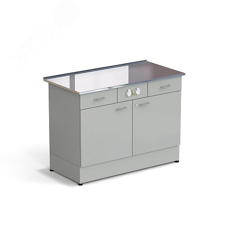 Изображение товара Лабораторный стол-тумба ЭКРОС 1200х600х900 мм из нержавеющей стали Изображение товара Лабораторный стол-тумба ЭКРОС 1200х600х900 мм из нержавеющей стали