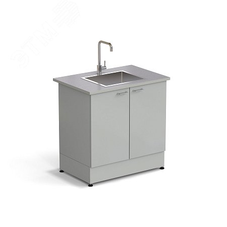 Изображение товара Лабораторный стол-мойка ЭКРОС 900х600х900 мм с нержавеющей чашей