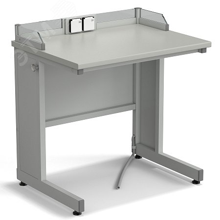 Изображение товара Лабораторный учебный стол с бортиком и розетками 800х600х840 серия ЛС